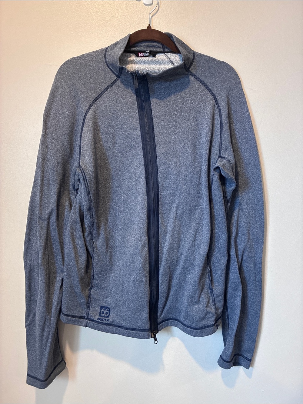 The 66 North Men's Heathered Slate Full-Zip Jacket